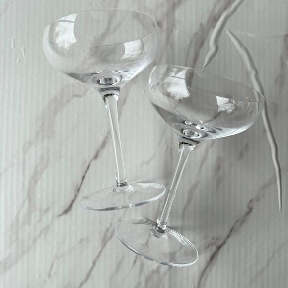 Set of 2 Williams Sonoma Reserve Coupe Cocktail Glasses - Picture 1 of 7
